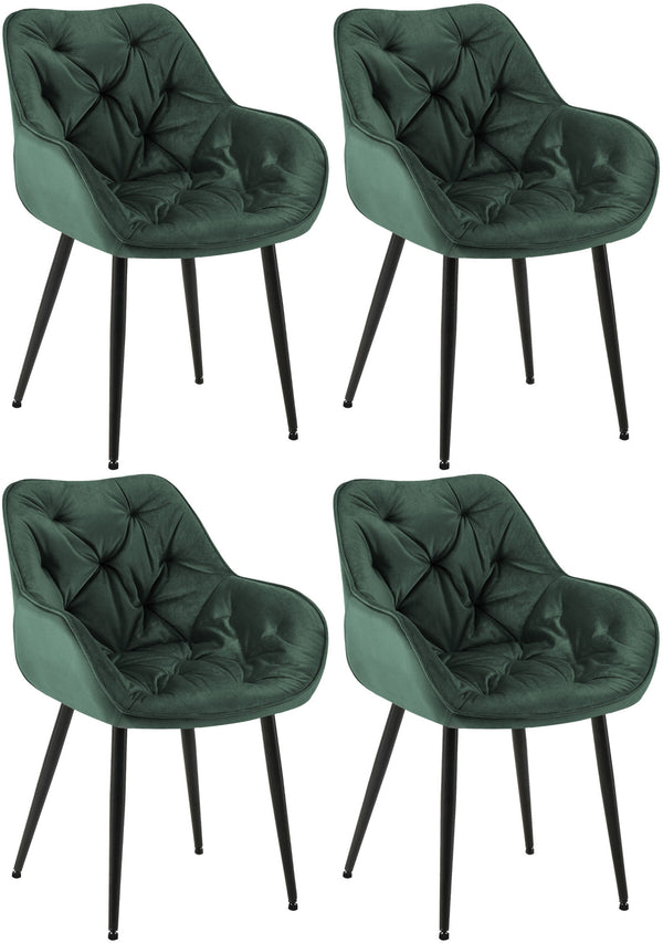 Set van 4 stoelen Tanna fluweel