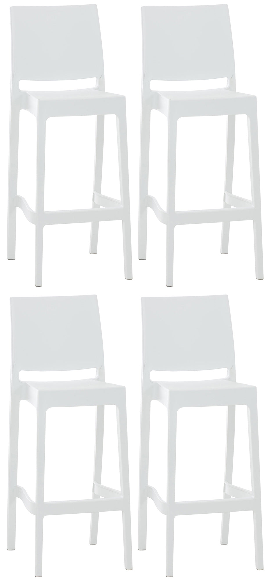 4er Set Barhocker Maya Kunststoff