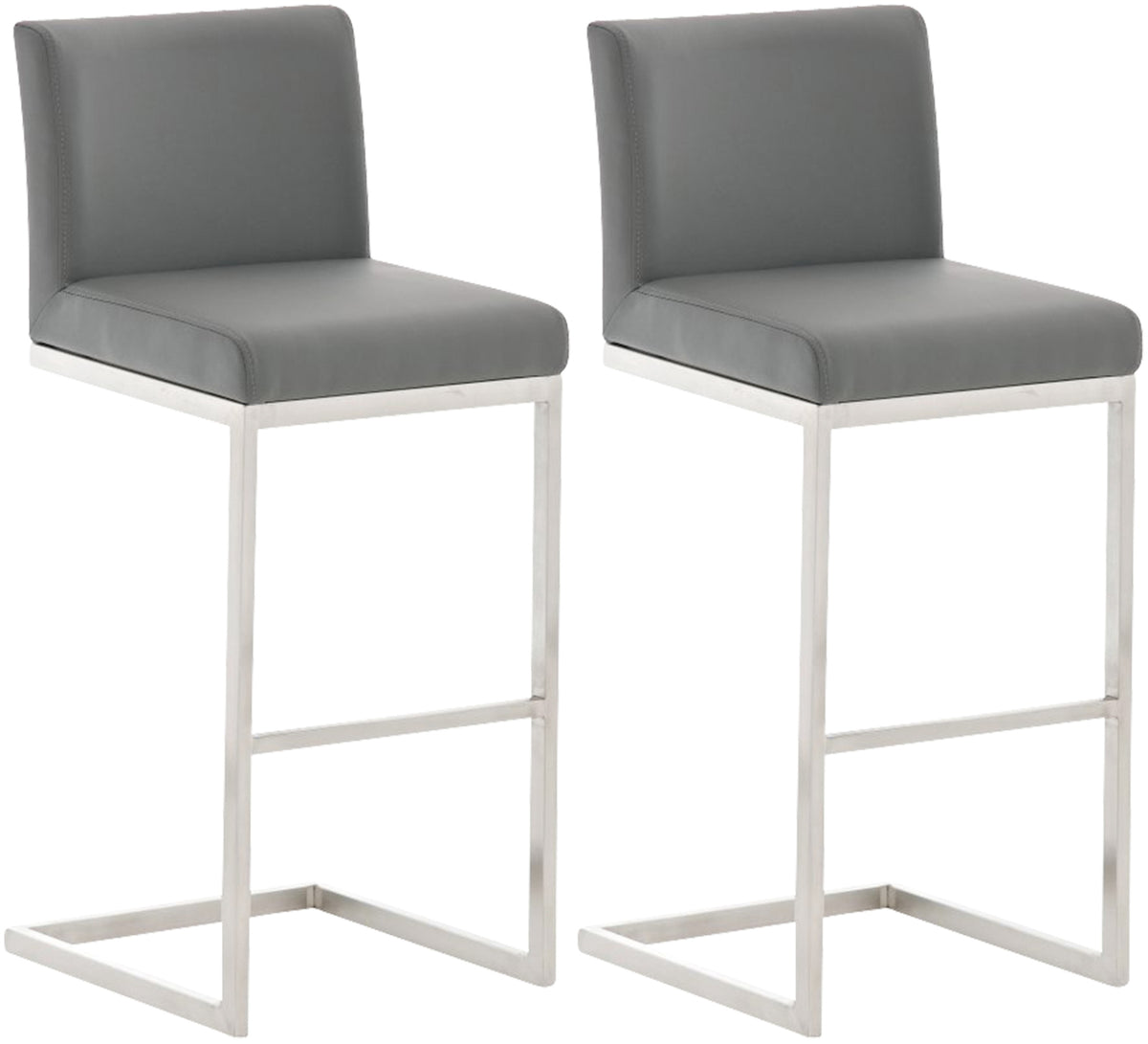 2er Set Barhocker Paros Kunstlederbezug