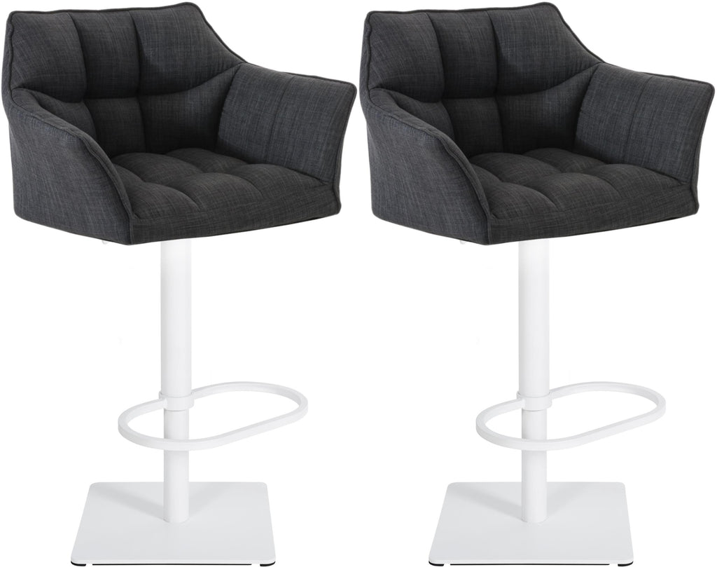 2er Set Barhocker Damaso Stoffbezug