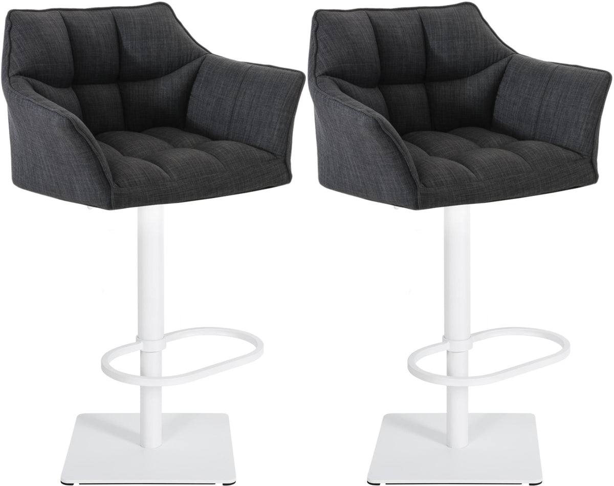 2er Set Barhocker Damaso Stoffbezug