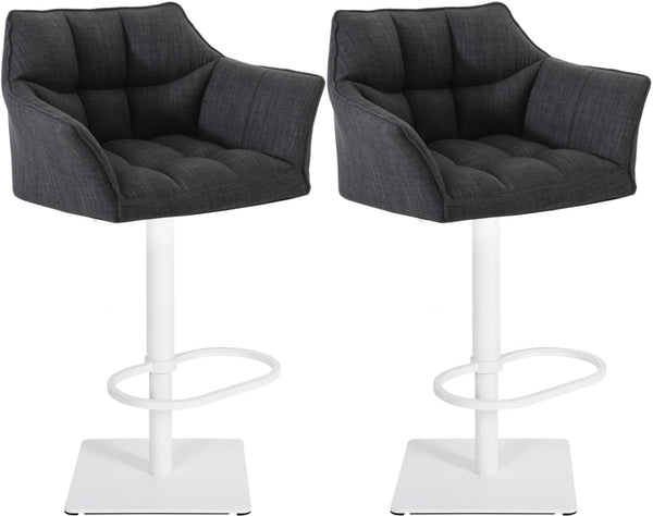 2er Set Barhocker Damaso Stoffbezug