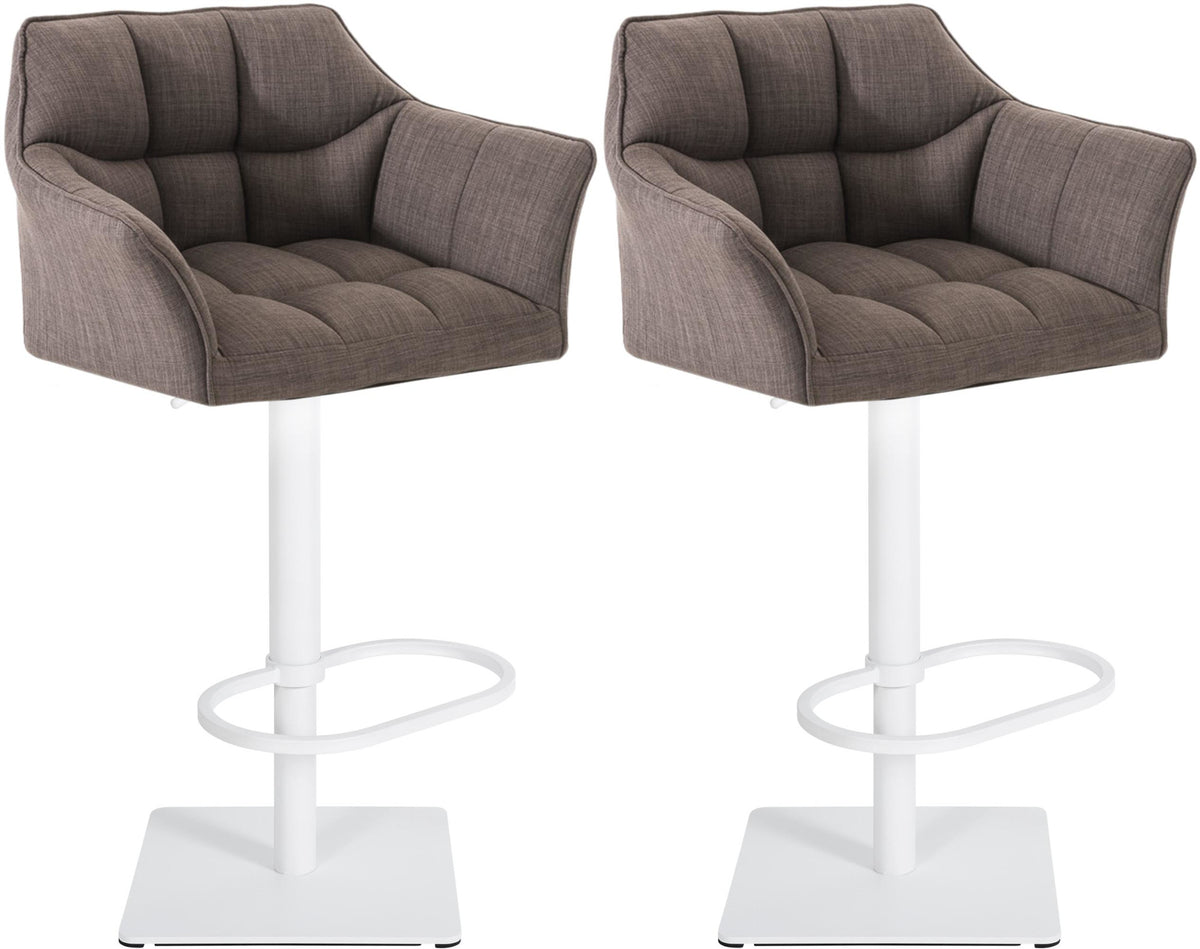 2er Set Barhocker Damaso Stoffbezug