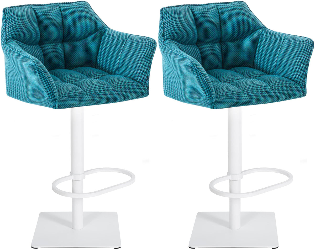 2er Set Barhocker Damaso Stoffbezug