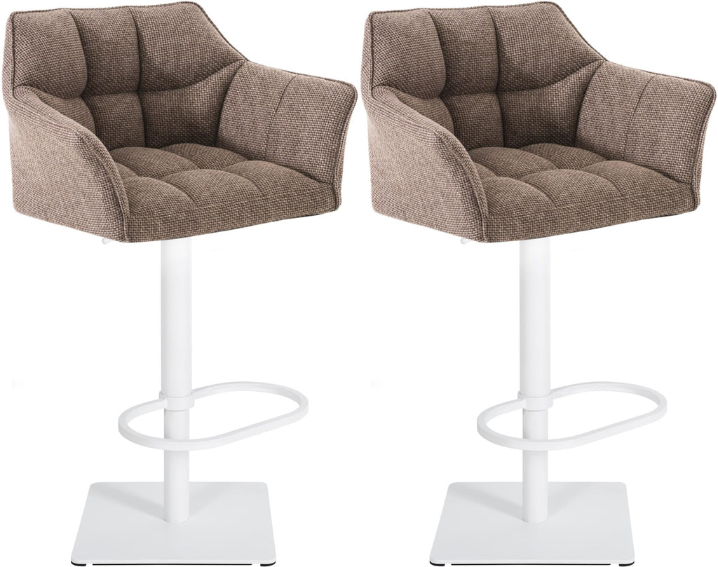 2er Set Barhocker Damaso Stoffbezug