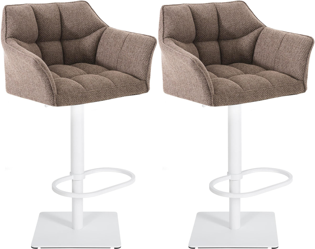 2er Set Barhocker Damaso Stoffbezug