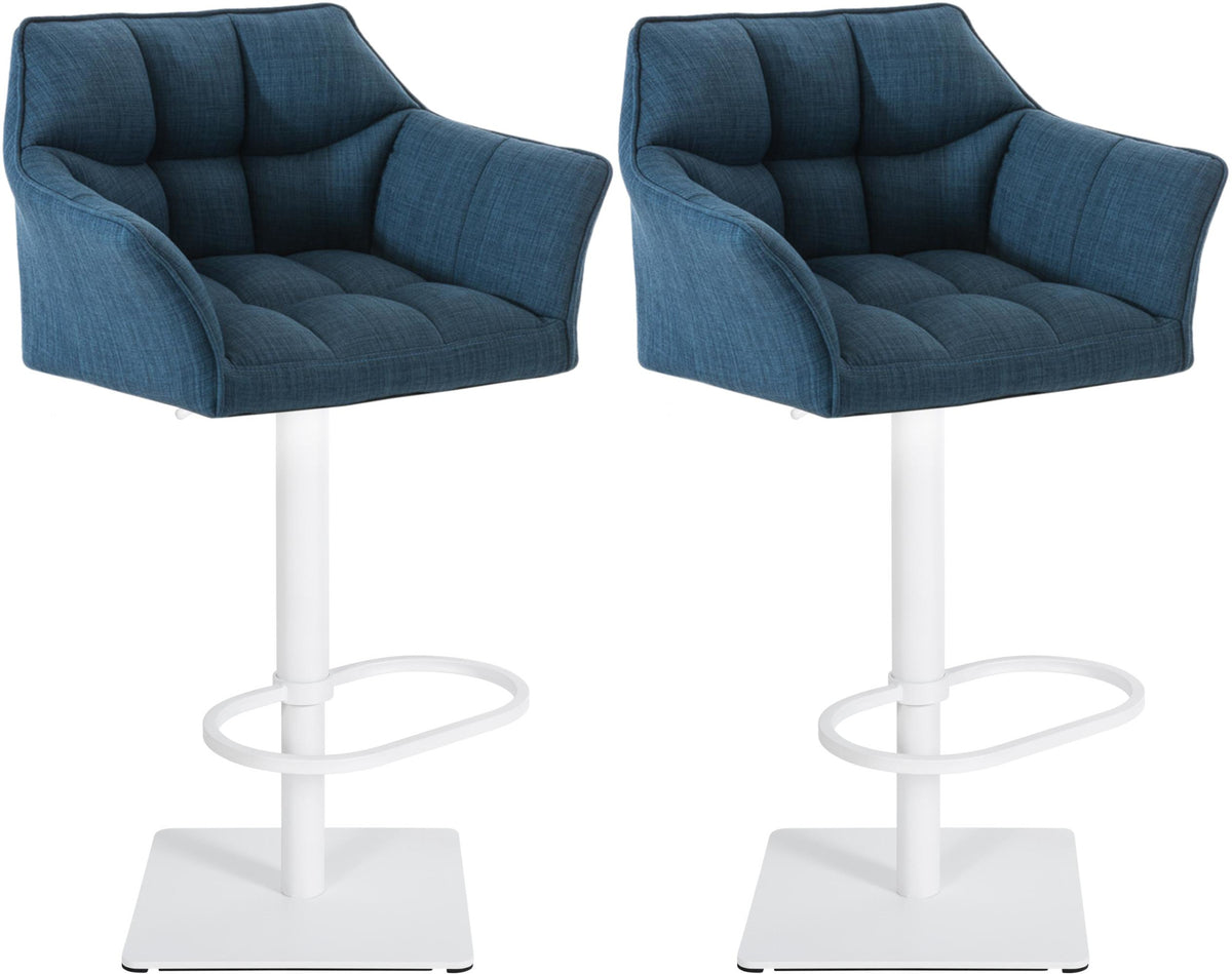 2er Set Barhocker Damaso Stoffbezug Hauptbild