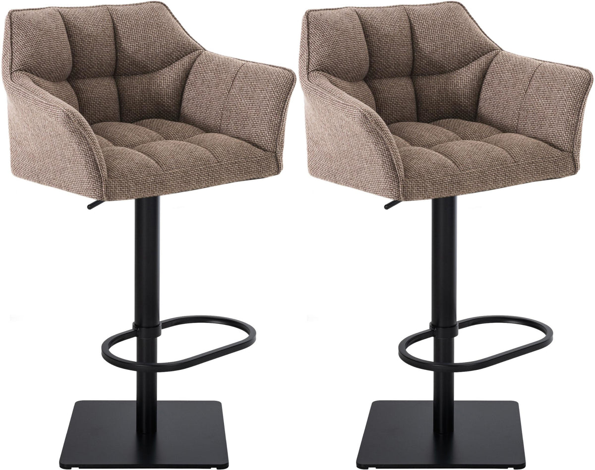 2er Set Barhocker Damaso Stoffbezug