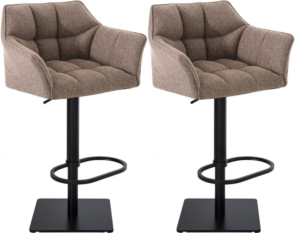 2er Set Barhocker Damaso Stoffbezug