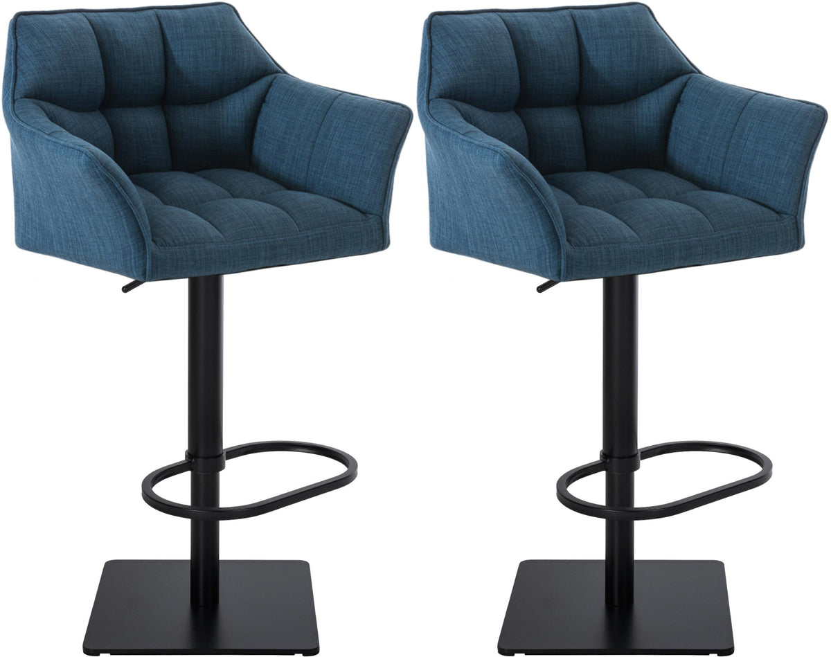2er Set Barhocker Damaso Stoffbezug