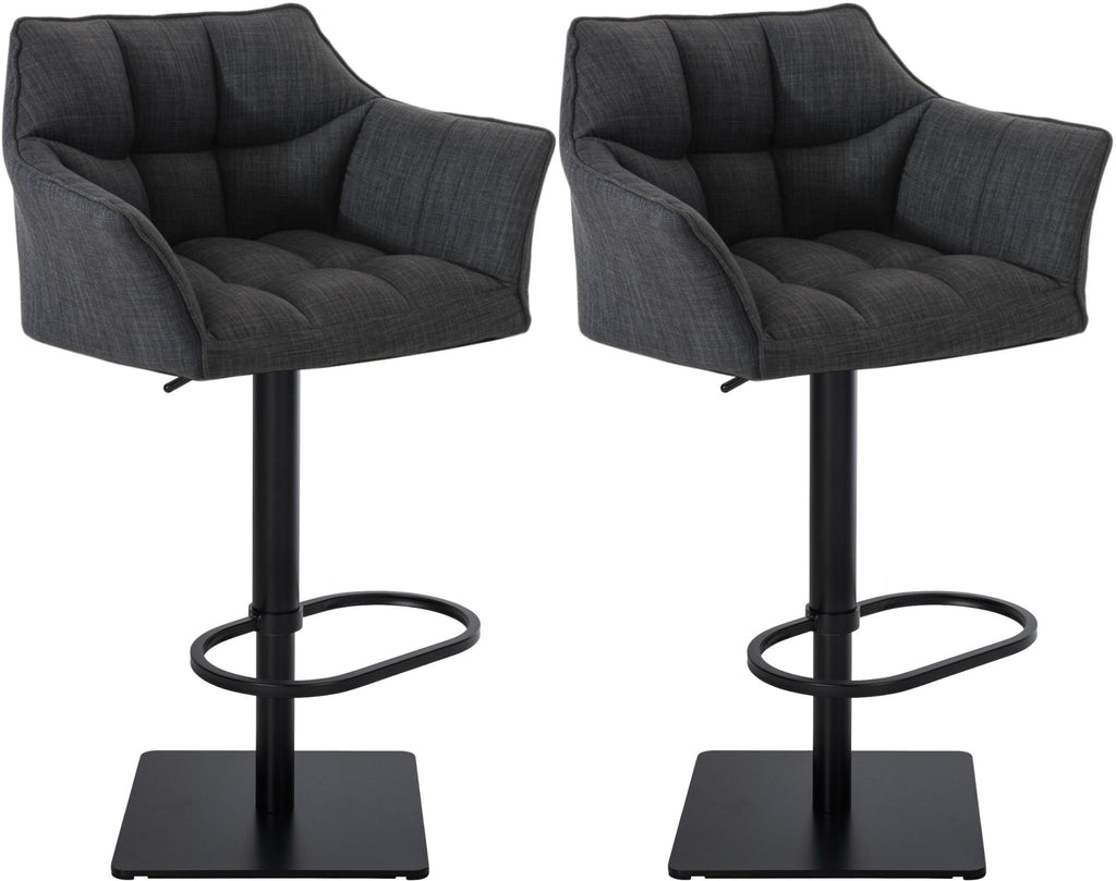 2er Set Barhocker Damaso Stoffbezug