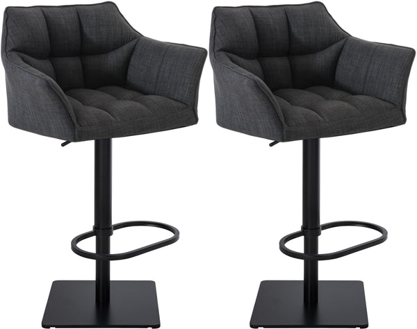 2er Set Barhocker Damaso Stoffbezug