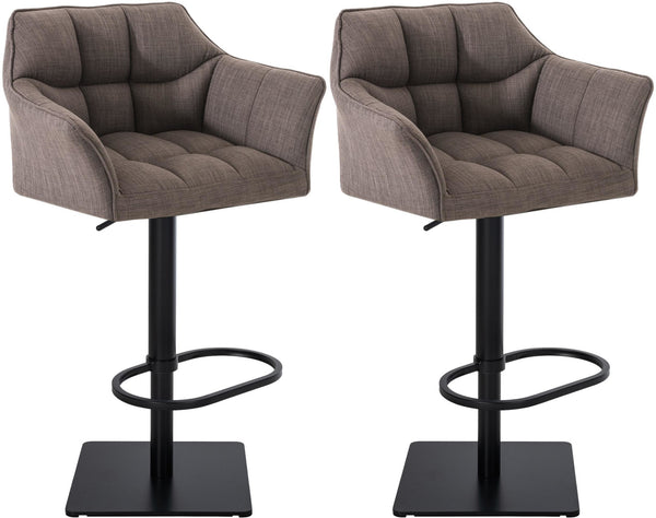 2er Set Barhocker Damaso Stoffbezug