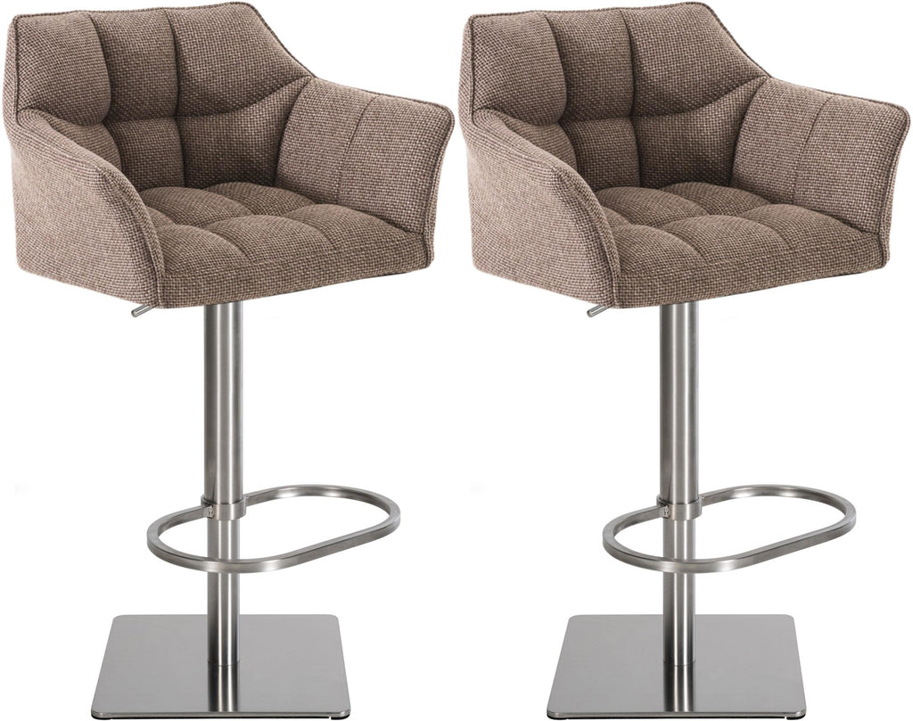 2er Set Barhocker Damaso Stoffbezug