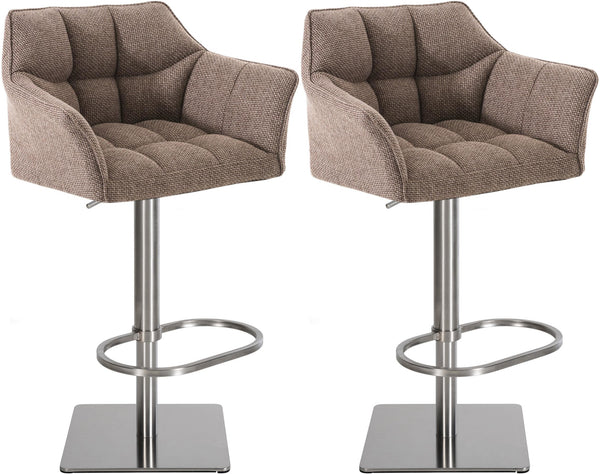 2er Set Barhocker Damaso Stoffbezug