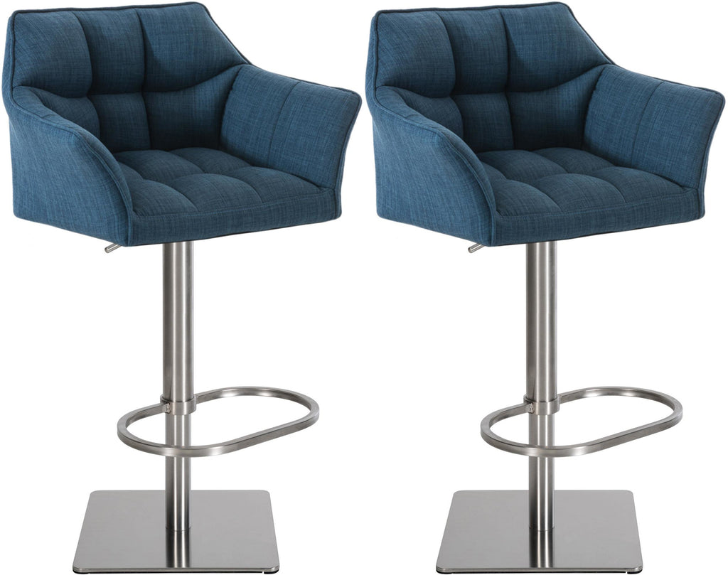 2er Set Barhocker Damaso Stoffbezug