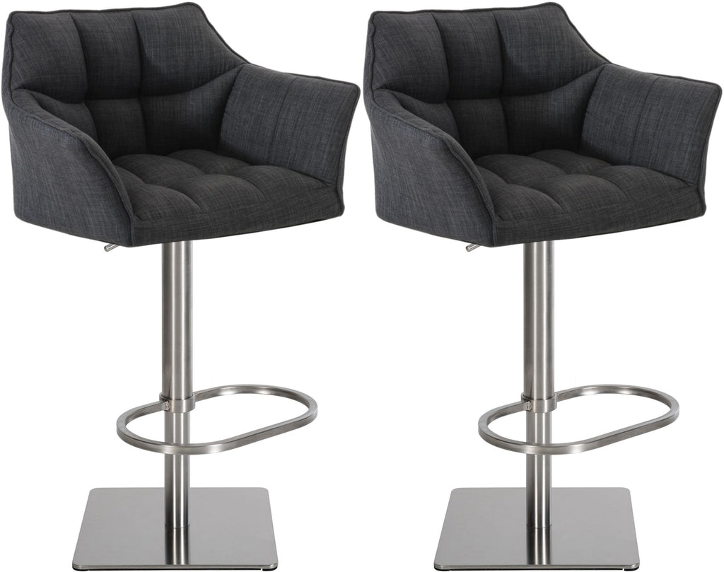 2er Set Barhocker Damaso Stoffbezug