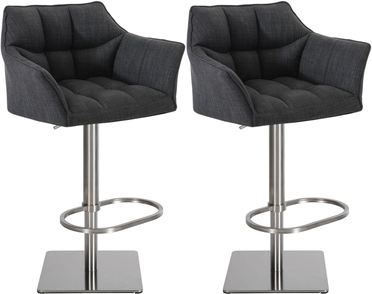2er Set Barhocker Damaso Stoffbezug
