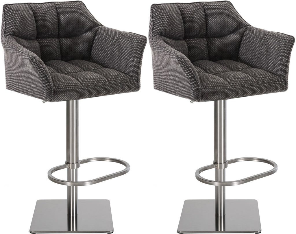 2er Set Barhocker Damaso Stoffbezug