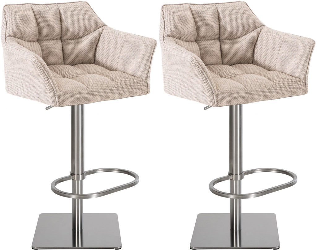 2er Set Barhocker Damaso Stoffbezug