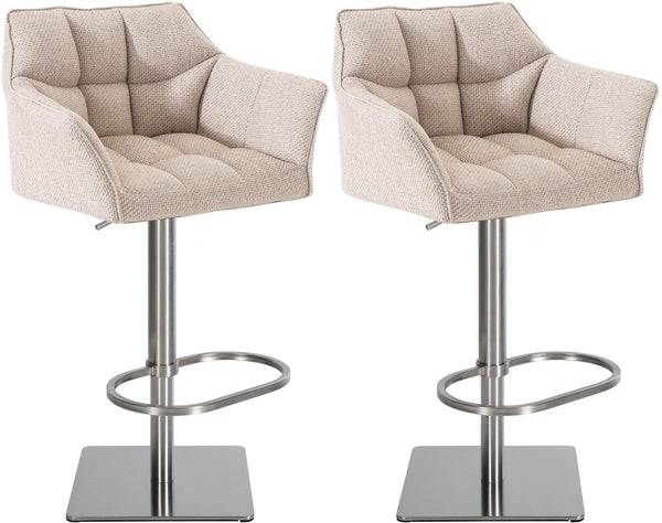2er Set Barhocker Damaso Stoffbezug