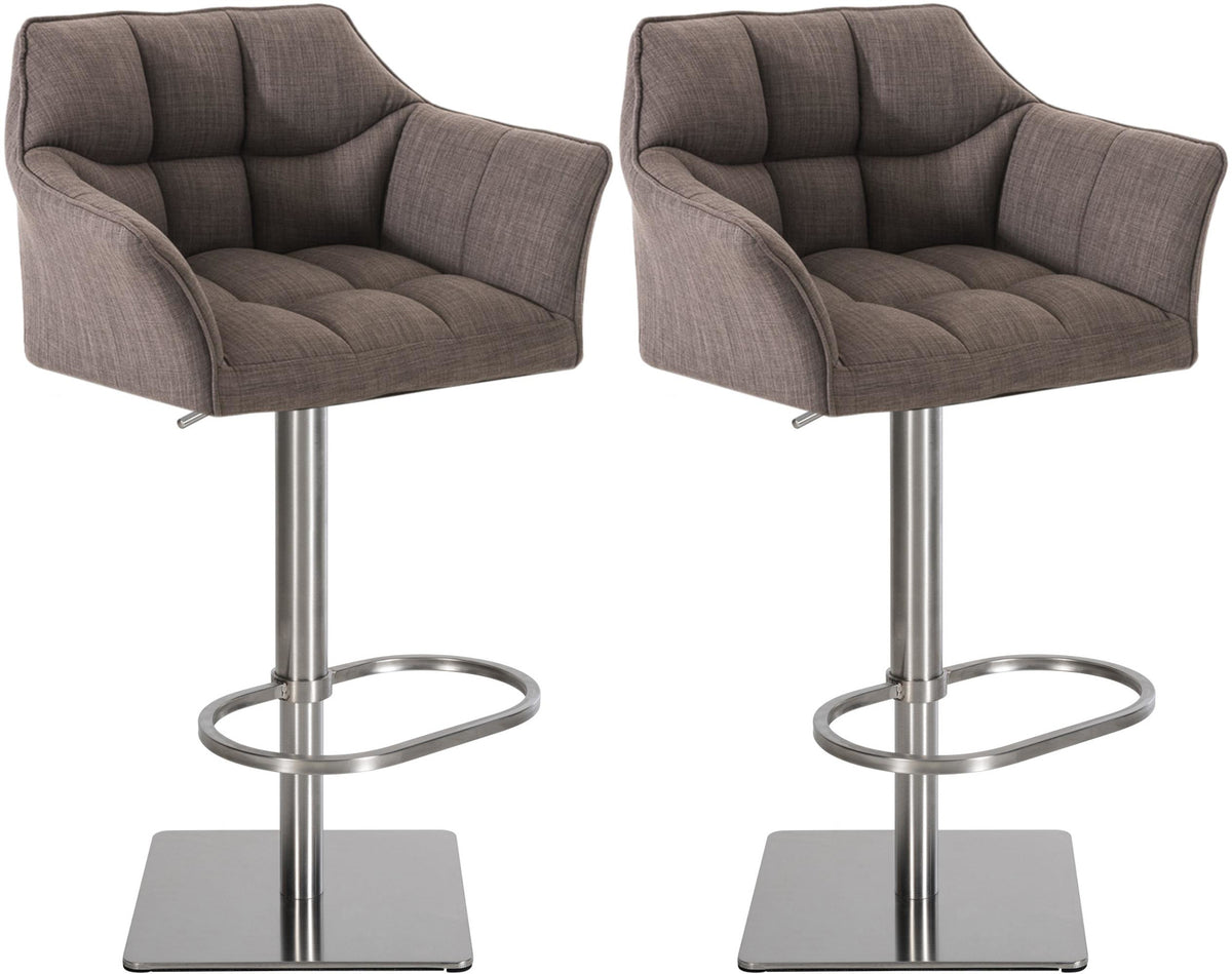 2er Set Barhocker Damaso Stoffbezug