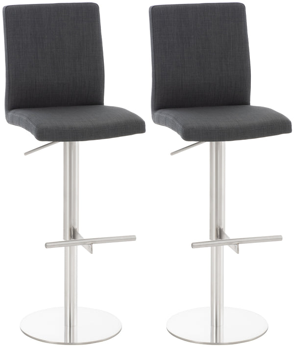 2er Set Barhocker Cadiz Stoffbezug