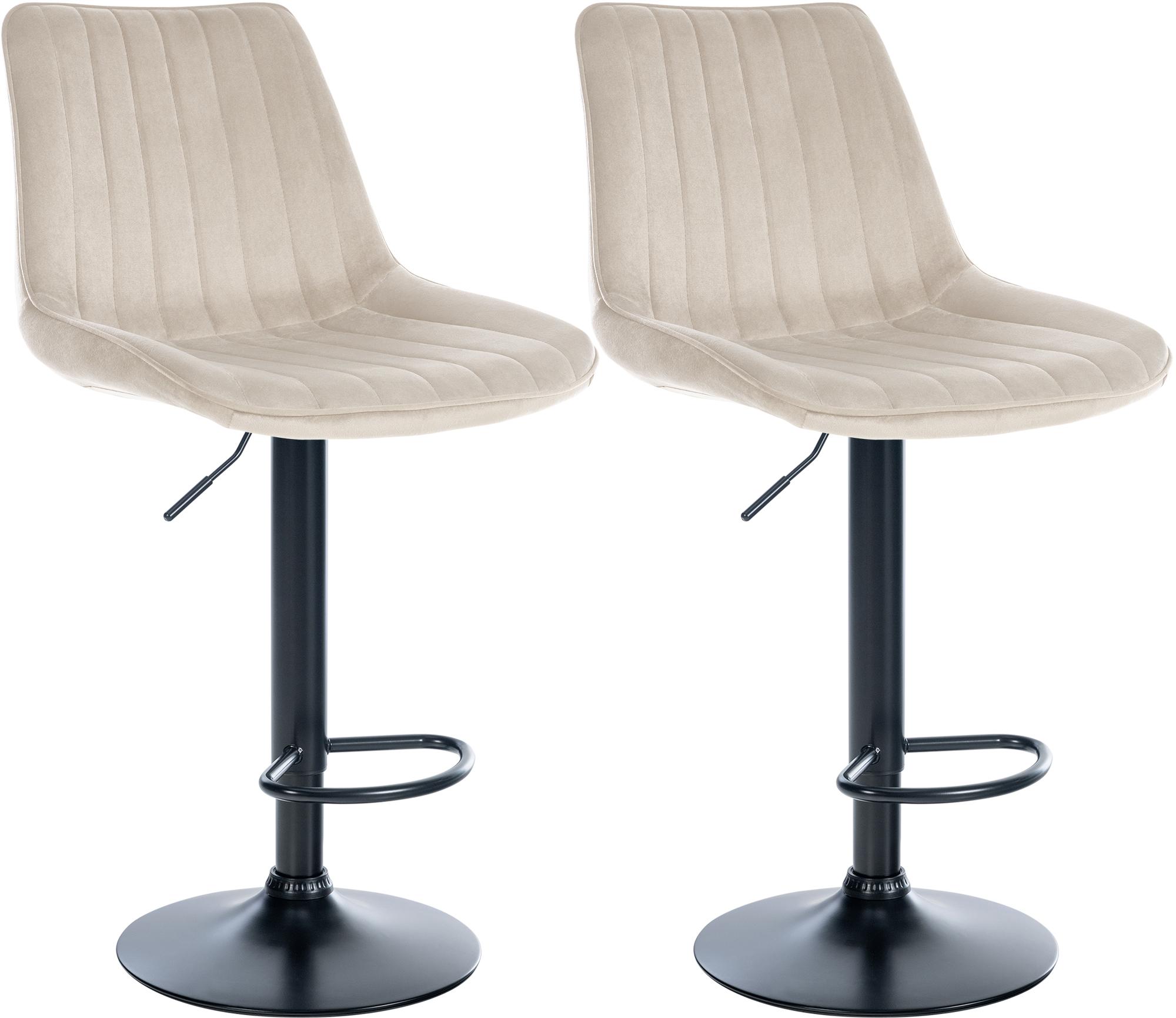 2er Set Barhocker Toni Samt Zweitbild