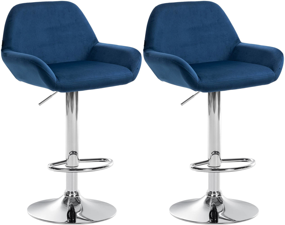 2er Set Barhocker Braga Samt Hauptbild