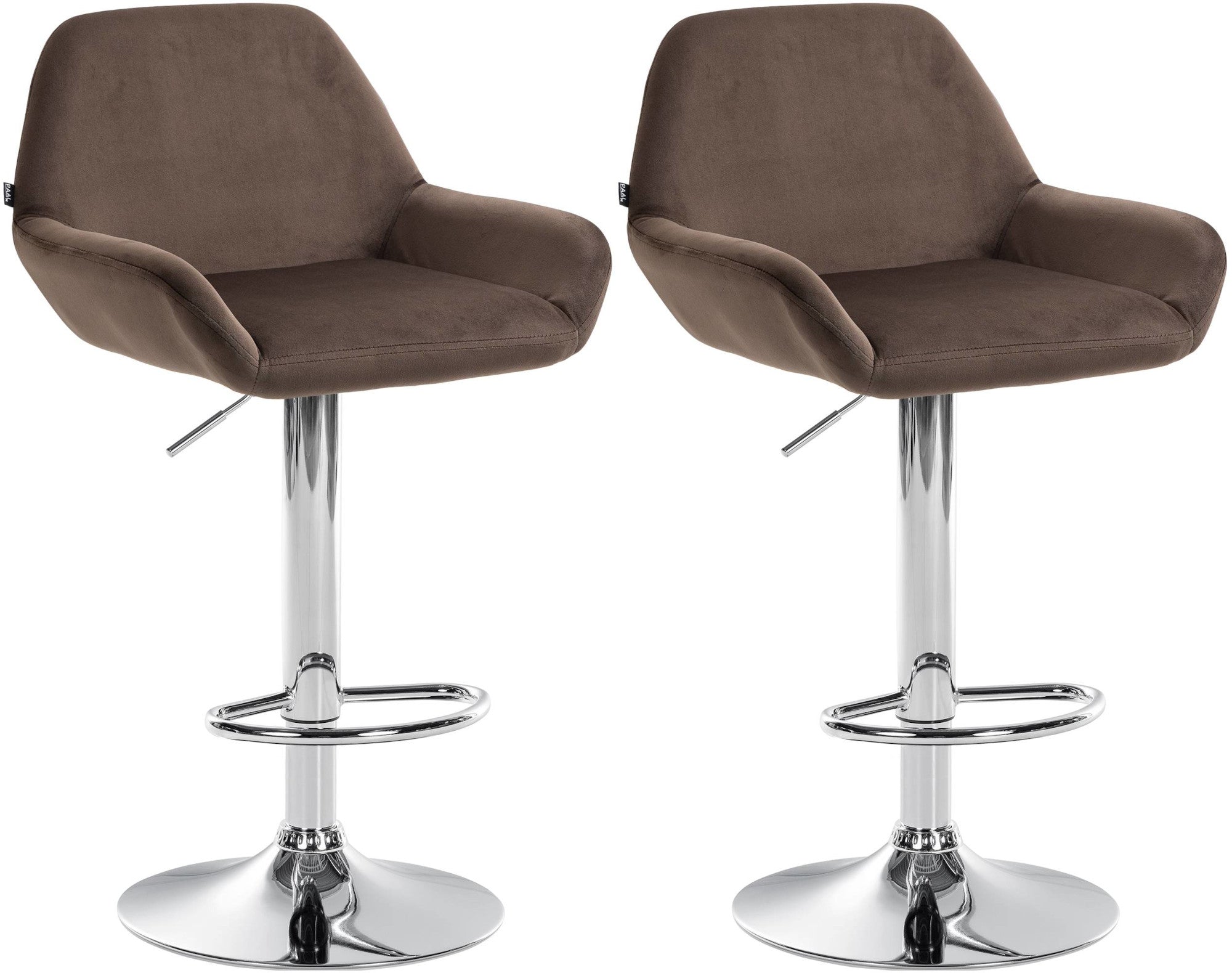 2er Set Barhocker Braga Samt Zweitbild