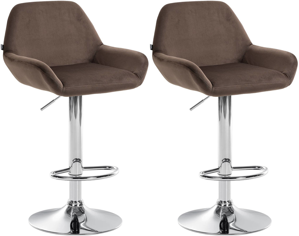 2er Set Barhocker Braga Samt