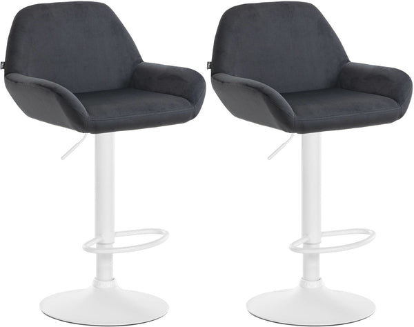 2er Set Barhocker Braga Samt