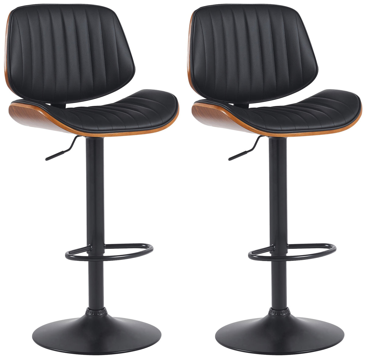 2er Set Barhocker Clawson Kunstleder Hauptbild