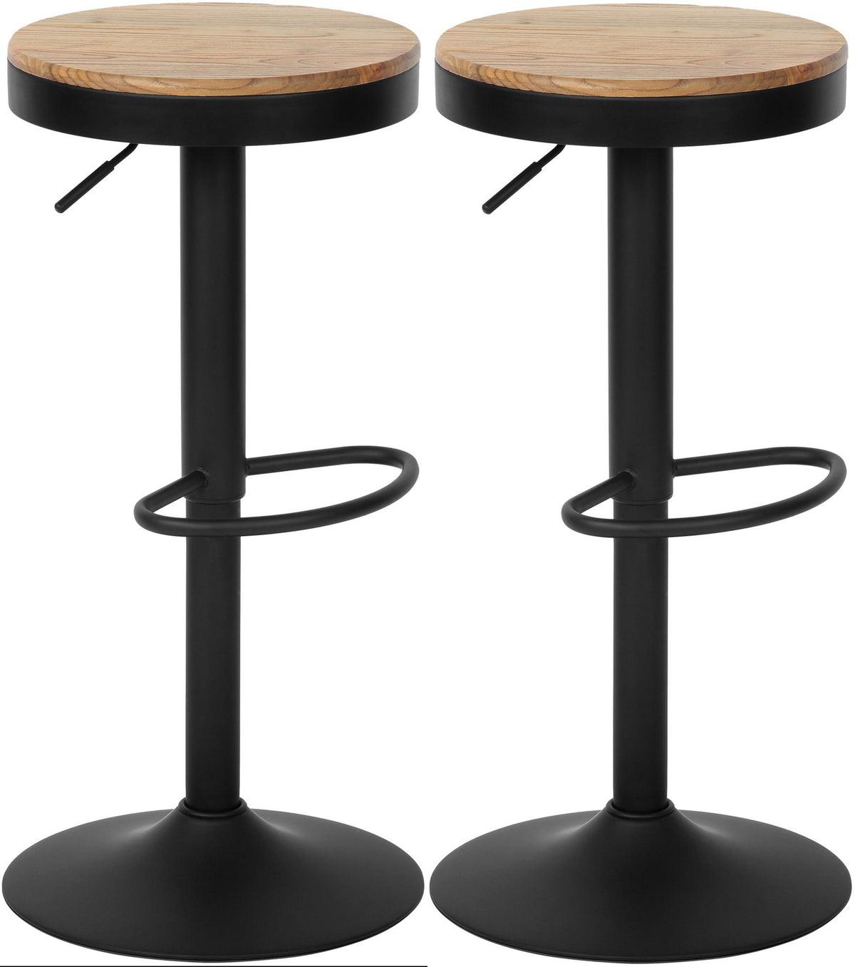 2er Set Barhocker Pitas Ulmenholz Hauptbild