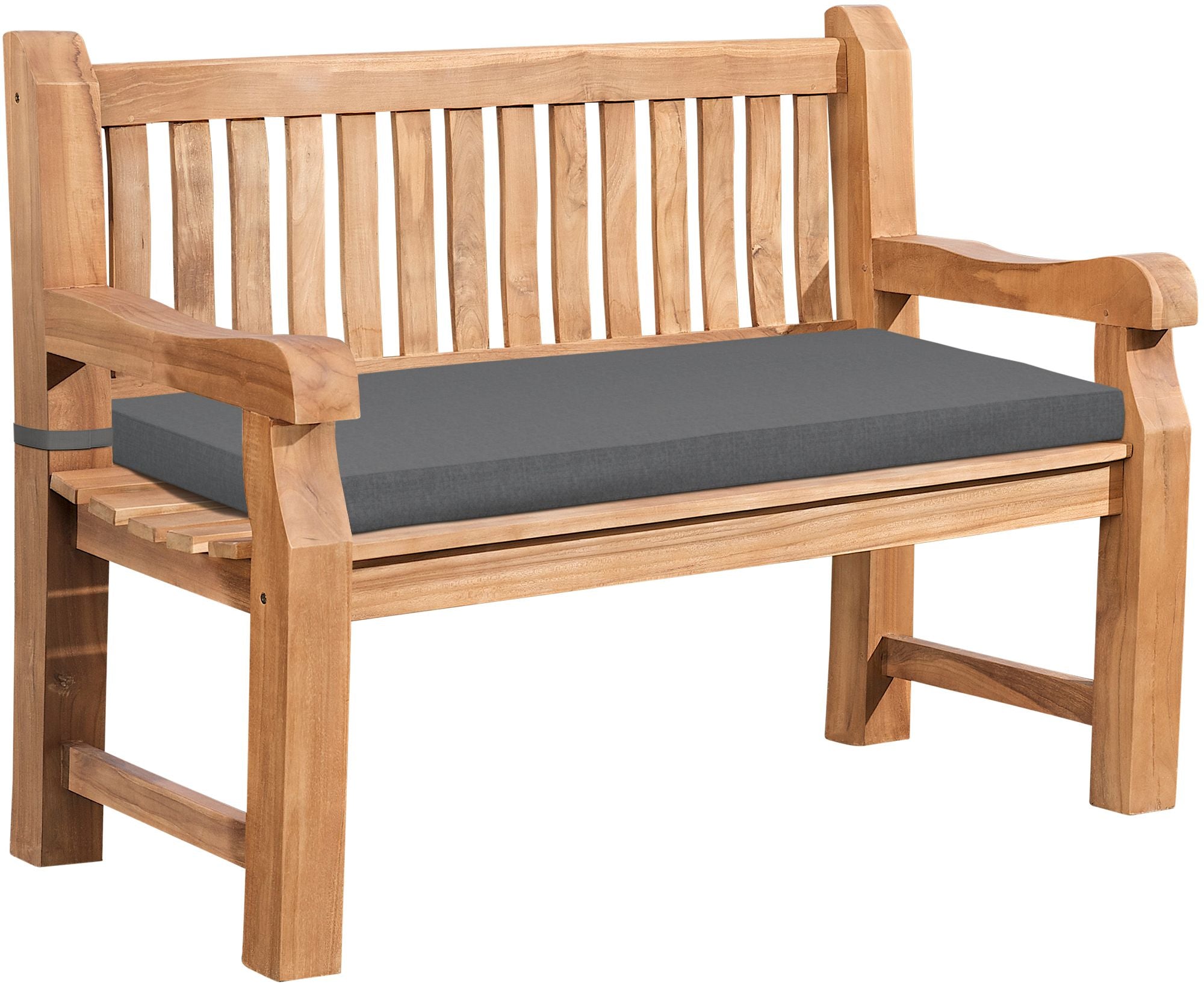 Gartenbank Teakholz Jackson mit Sitzkissen Secundaire afbeelding