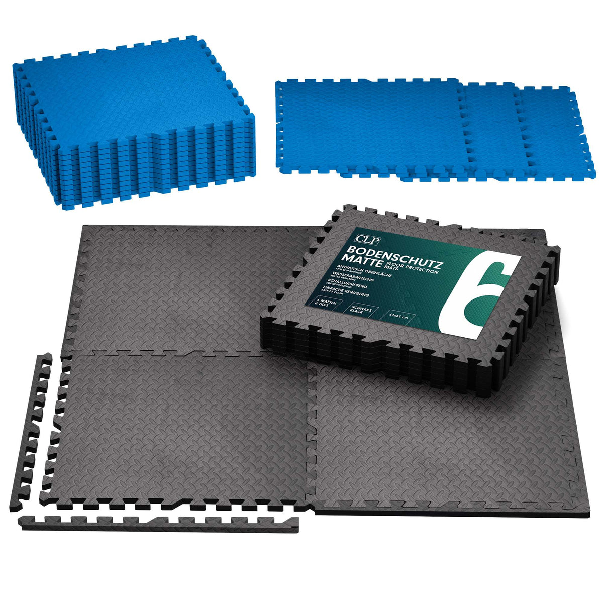 Bodenschutzmatten 60x60 cm 6er Set Hoofdafbeelding