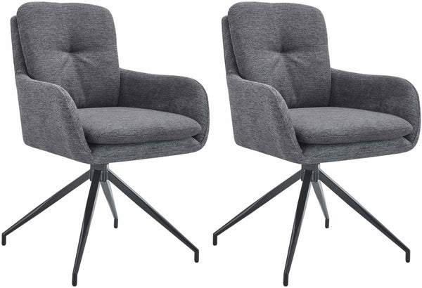 2er Set Esszimmerstühle Pickett Stoff