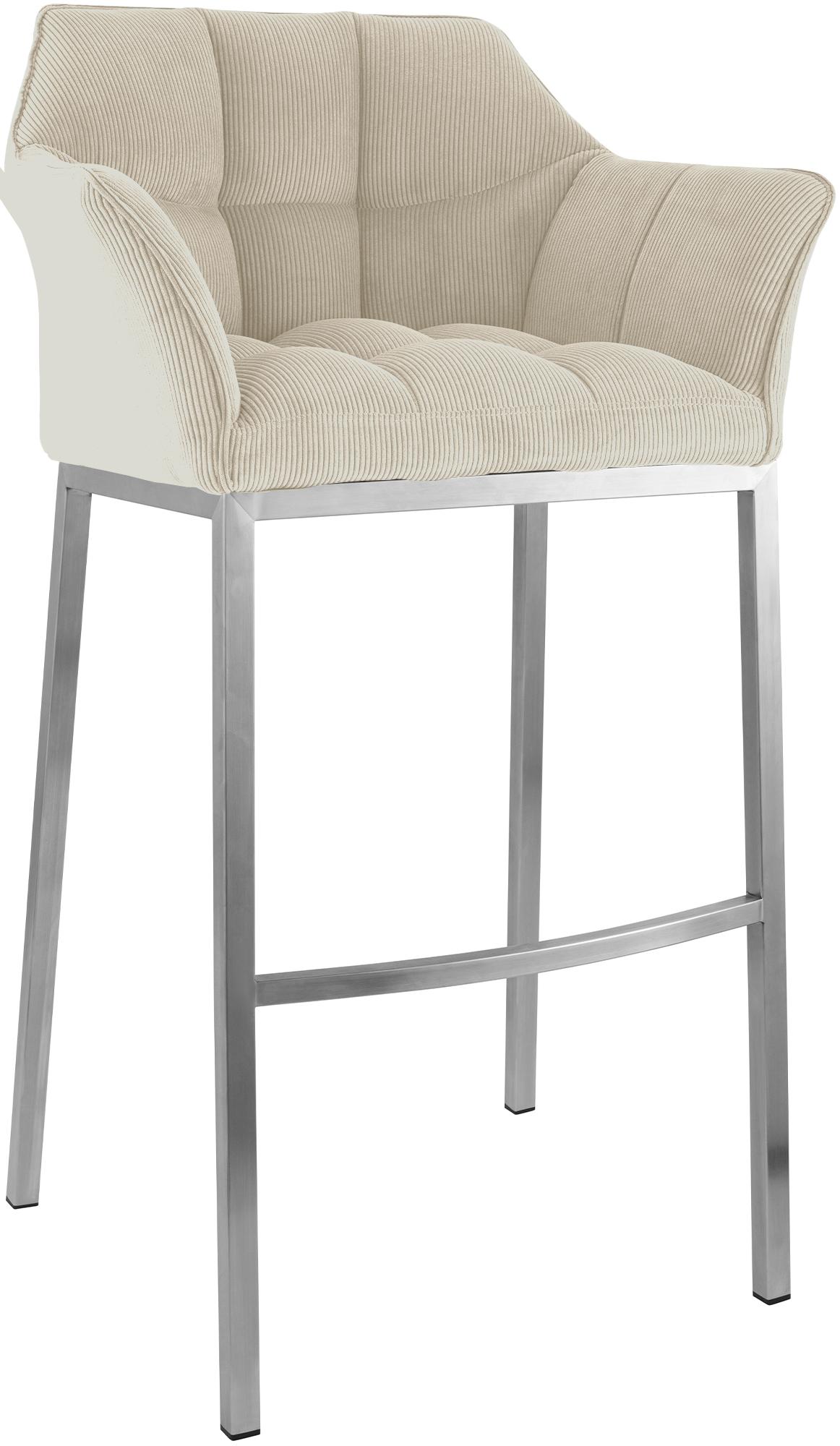 Barhocker Damaso Cord mit Vierfußgestell Hoofdafbeelding