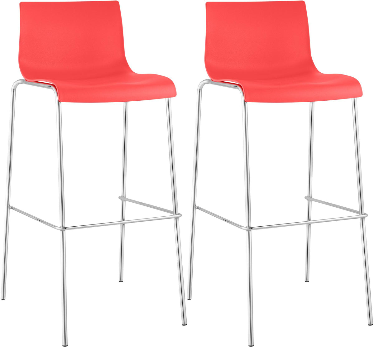 2er Set Barhocker Hover Kunststoff 4-Fuß Gestell Hauptbild