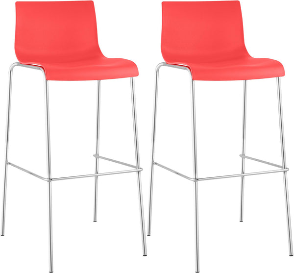 2er Set Barhocker Hover Kunststoff 4-Fuß Gestell