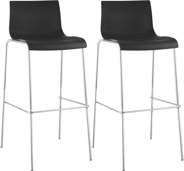 2er Set Barhocker Hover Kunststoff 4-Fuß Gestell