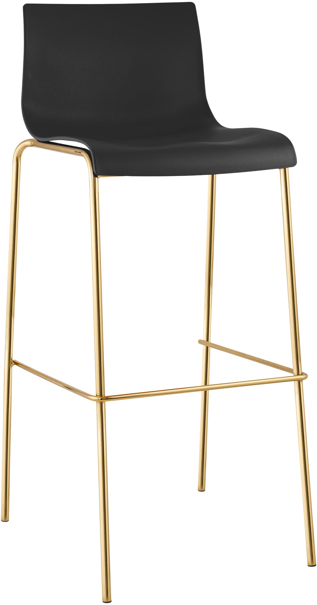 Barhocker Hover Kunststoff Vierfußgestell Gold Zweitbild