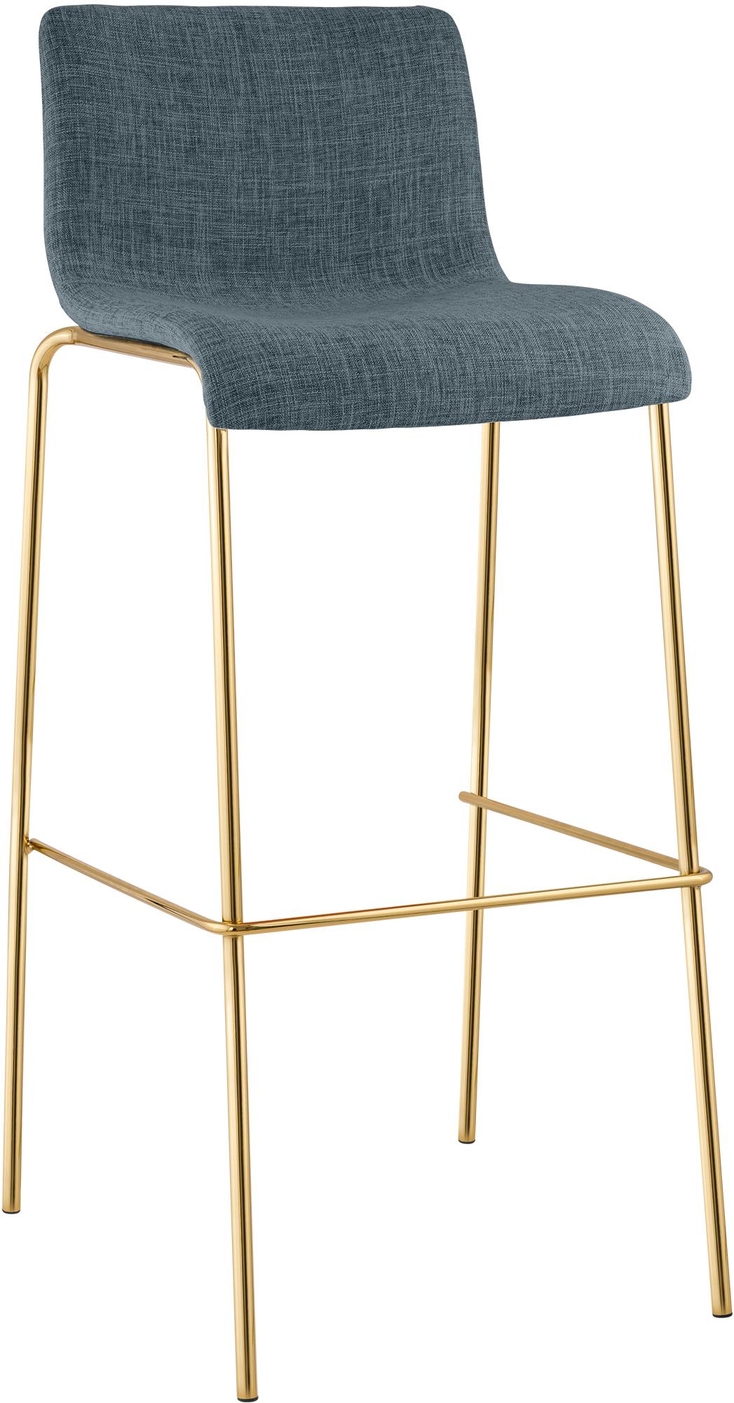 Barhocker Hover Stoff Vierfußgestell Gold Hoofdafbeelding