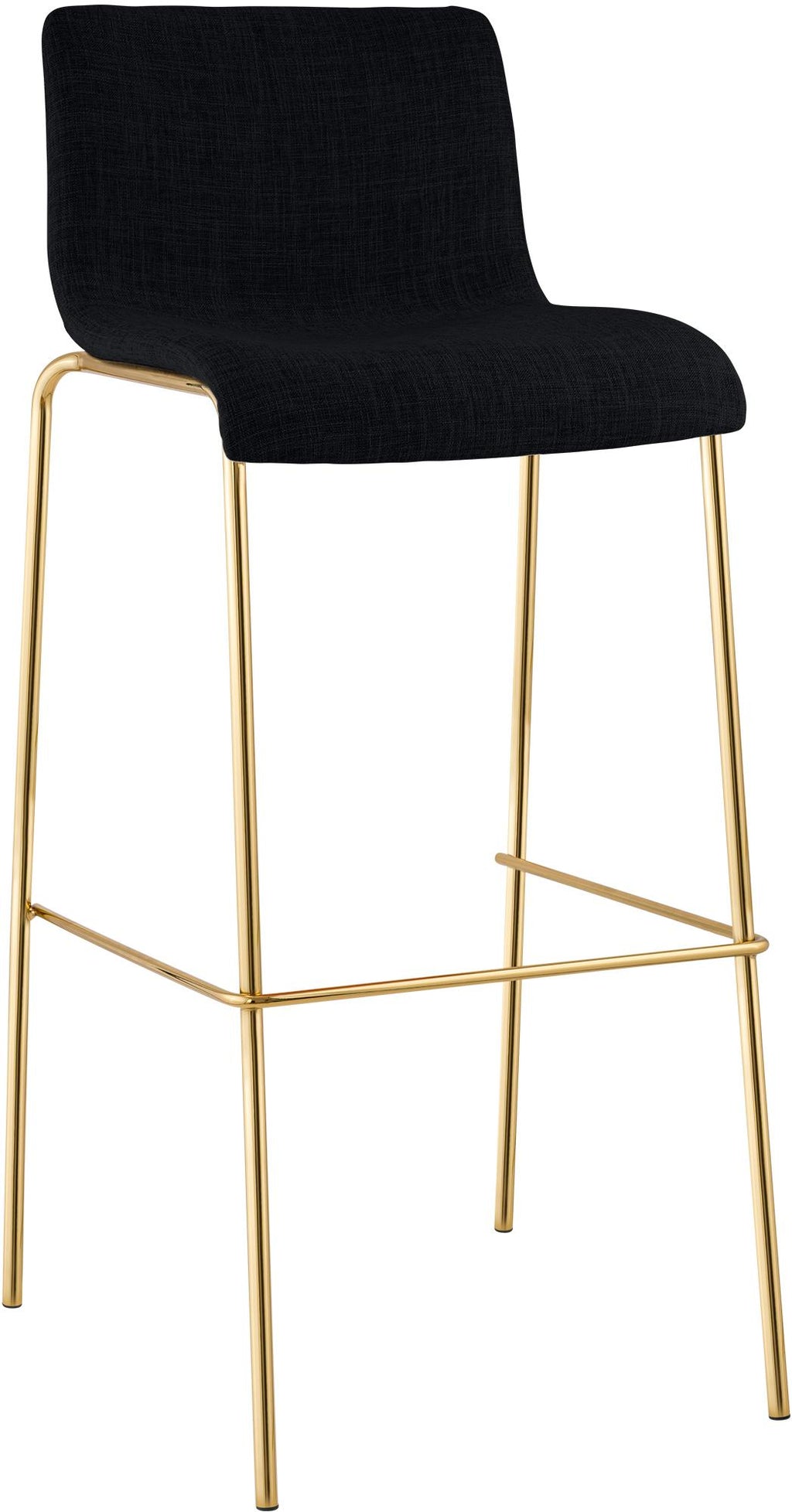 Barhocker Hover Stoff Vierfußgestell Gold