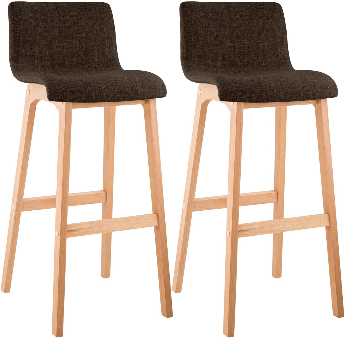 2er Set Barhocker Hover Stoff Vierfußgestell Natura