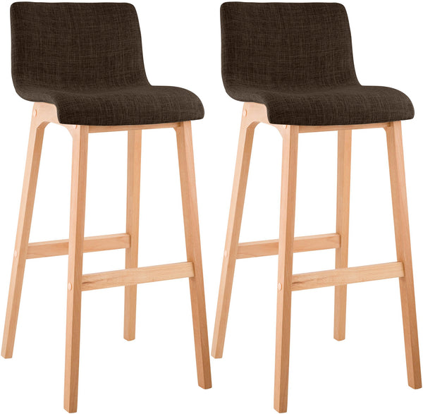 2er Set Barhocker Hover Stoff Vierfußgestell Natura