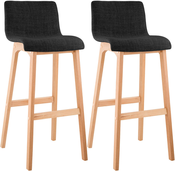 2er Set Barhocker Hover Stoff Vierfußgestell Natura