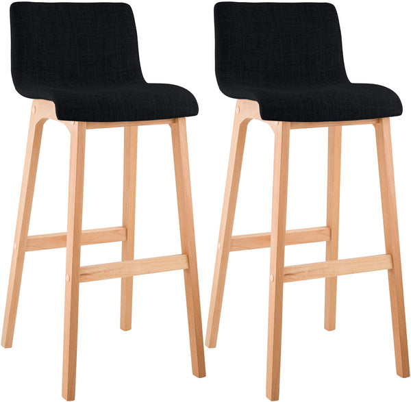 2er Set Barhocker Hover Stoff Vierfußgestell Natura