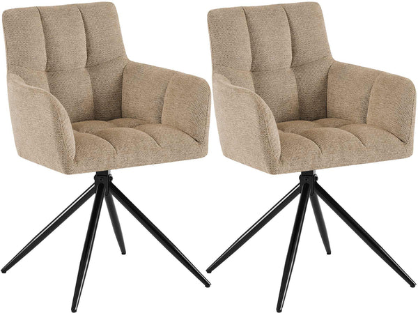 2er Set Esszimmerstuhl Jonah Stoff