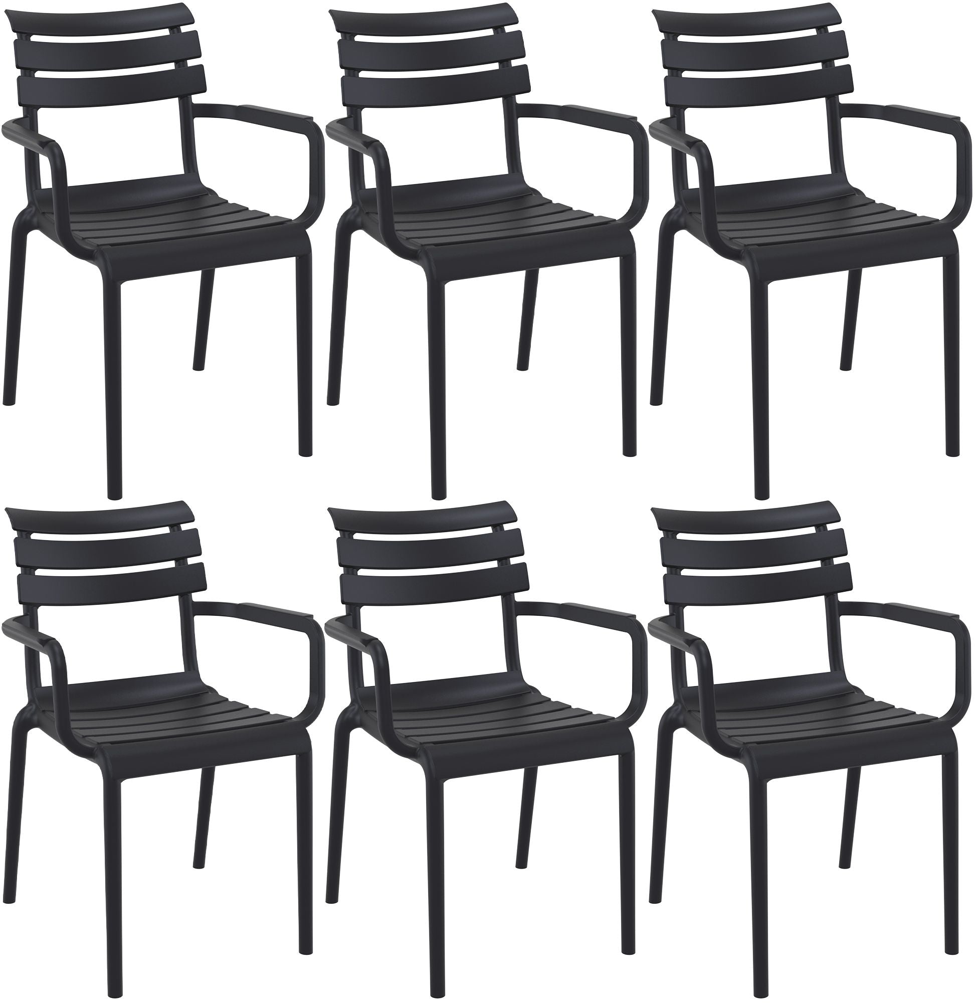 6er Set Gartenstühle Paris Secundaire afbeelding